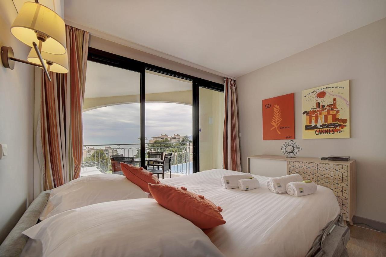 Immogroom - 2 Rooms Sea View - Swimming Pool - Terrace - Parking - Ac Cannes Kültér fotó
